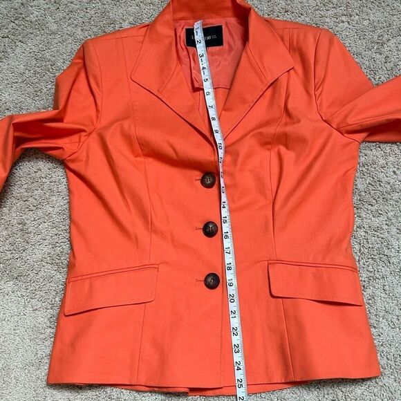 Lafayette 148 New York Orange unlined button up blazer jacket size 12 - Picture 6 of 9